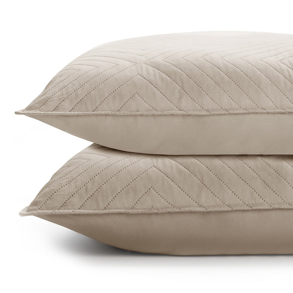 Set 2 huse perne decorative matlasate stil modern, Softa, 70 g/m2, Cappuccino