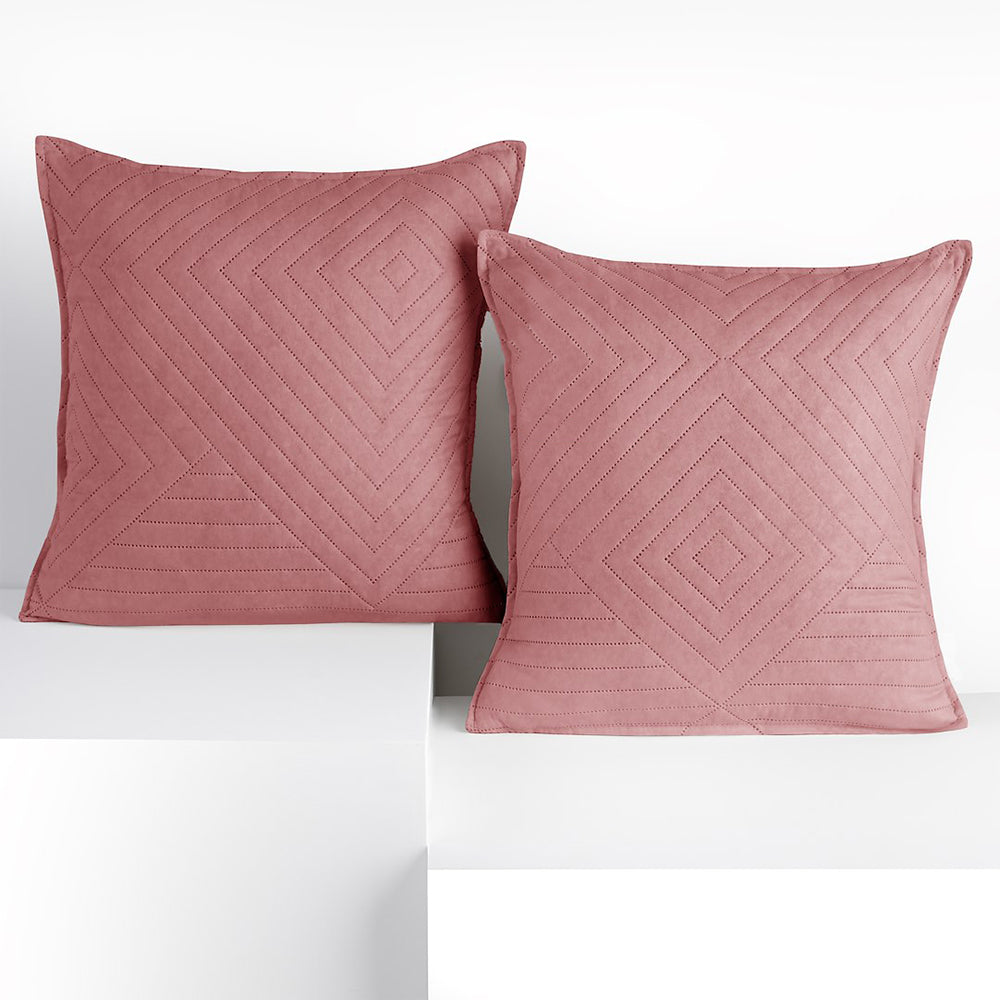 Set 2 huse perne decorative matlasate stil modern, Softa, 70 g/m2, Coral