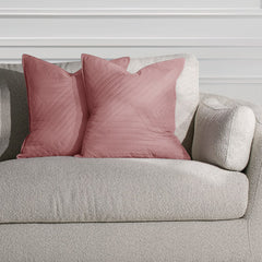 Set 2 huse perne decorative matlasate stil modern, Softa, 70 g/m2, Coral