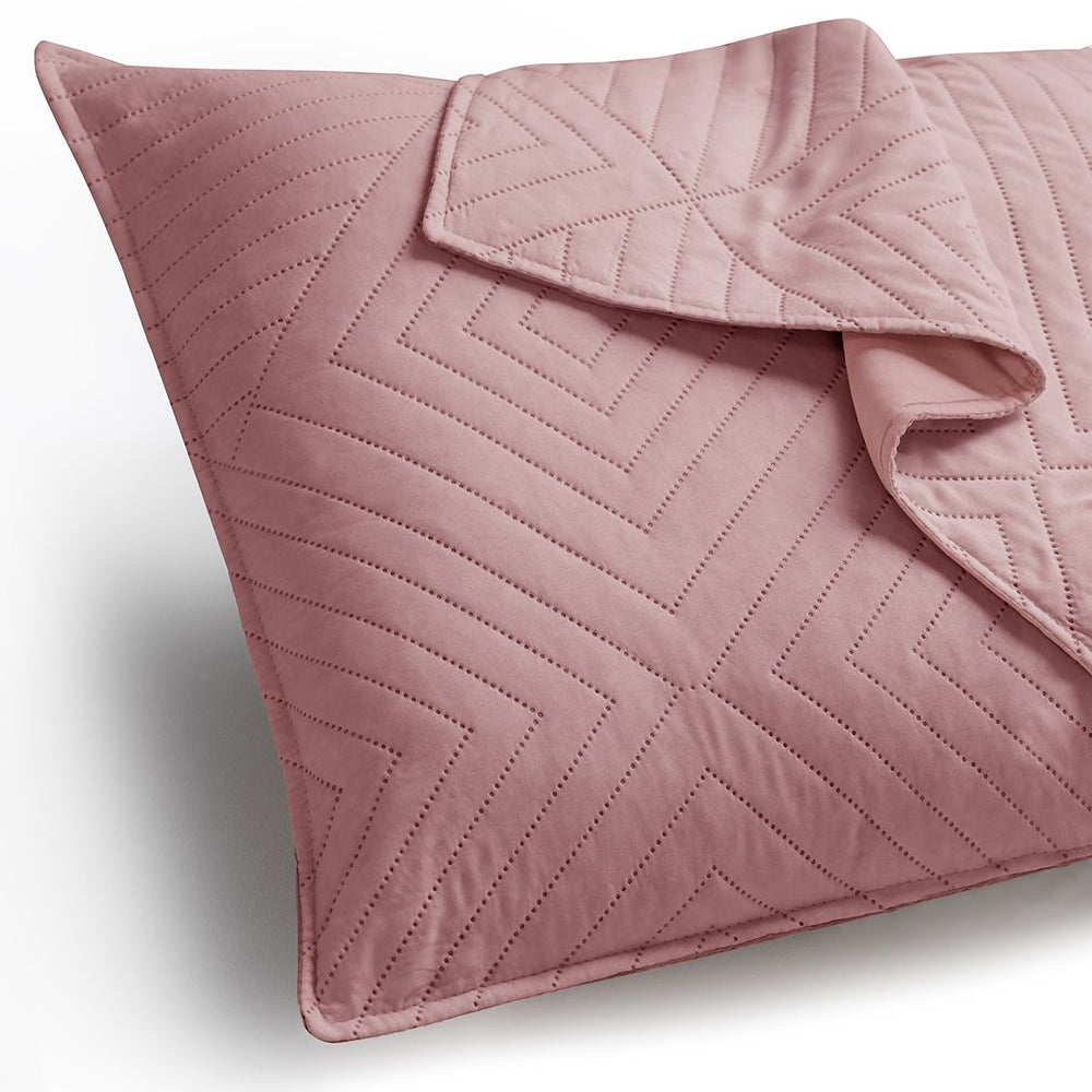 Set 2 huse perne decorative matlasate stil modern, Softa, 70 g/m2, Coral