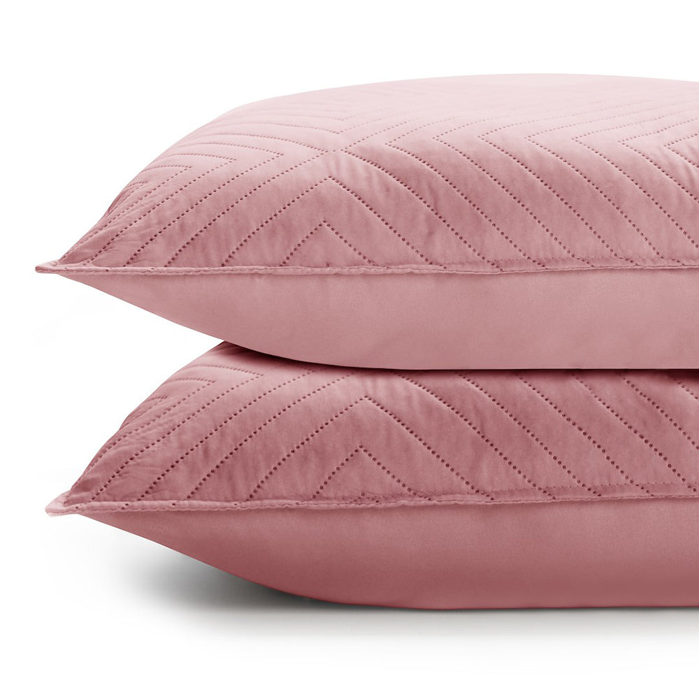 Set 2 huse perne decorative matlasate stil modern, Softa, 70 g/m2, Coral