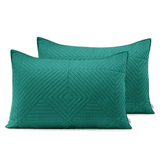 Set 2 huse perne decorative matlasate stil modern, Softa, 70 g/m2, Verde