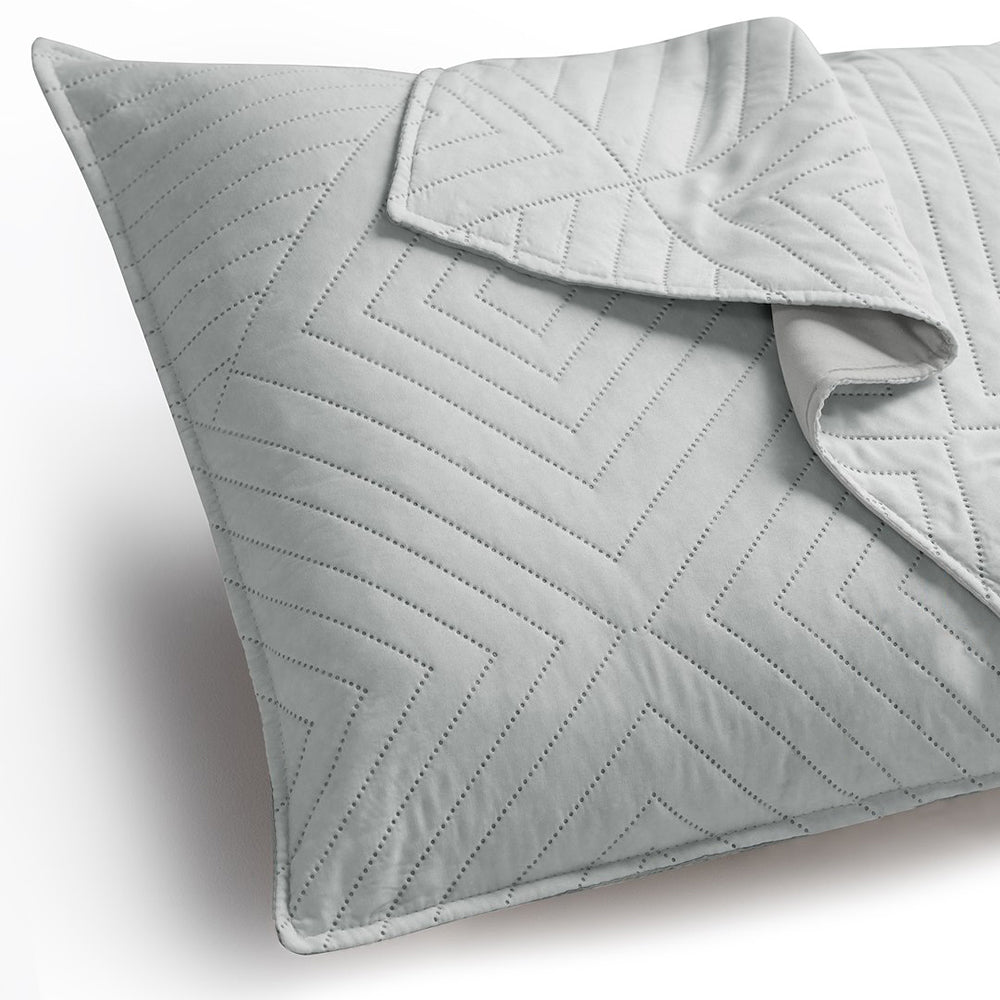 Set 2 huse perne decorative matlasate stil modern, Softa, 70 g/m2, Gri deschis