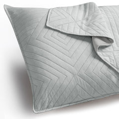 Set 2 huse perne decorative matlasate stil modern, Softa, 70 g/m2, Gri deschis