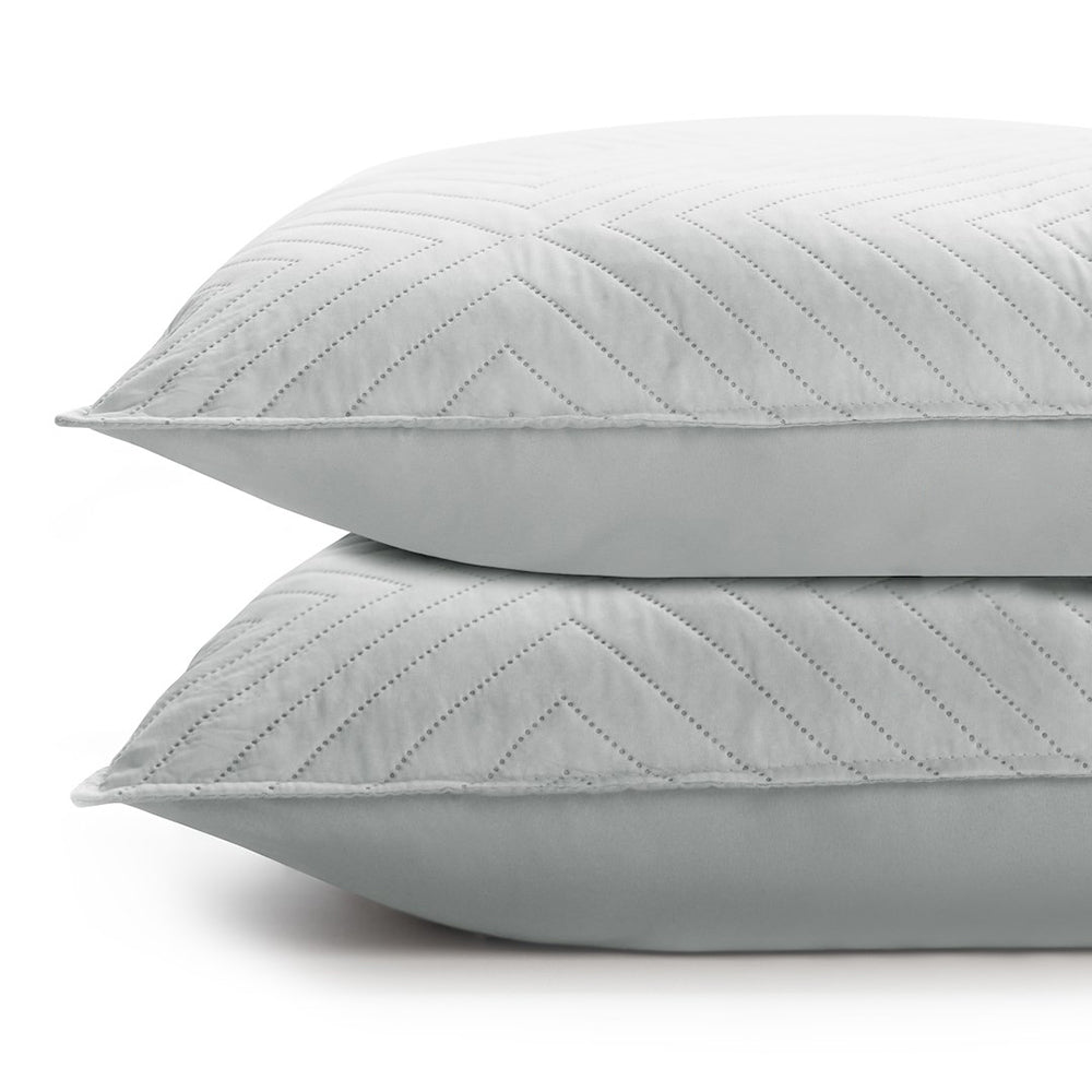Set 2 huse perne decorative matlasate stil modern, Softa, 70 g/m2, Gri deschis