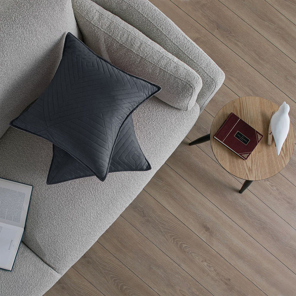 Set 2 huse perne decorative matlasate stil modern, Softa, 70 g/m2, Gri inchis
