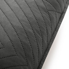 Set 2 huse perne decorative matlasate stil modern, Softa, 70 g/m2, Gri