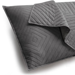 Set 2 huse perne decorative matlasate stil modern, Softa, 70 g/m2, Gri