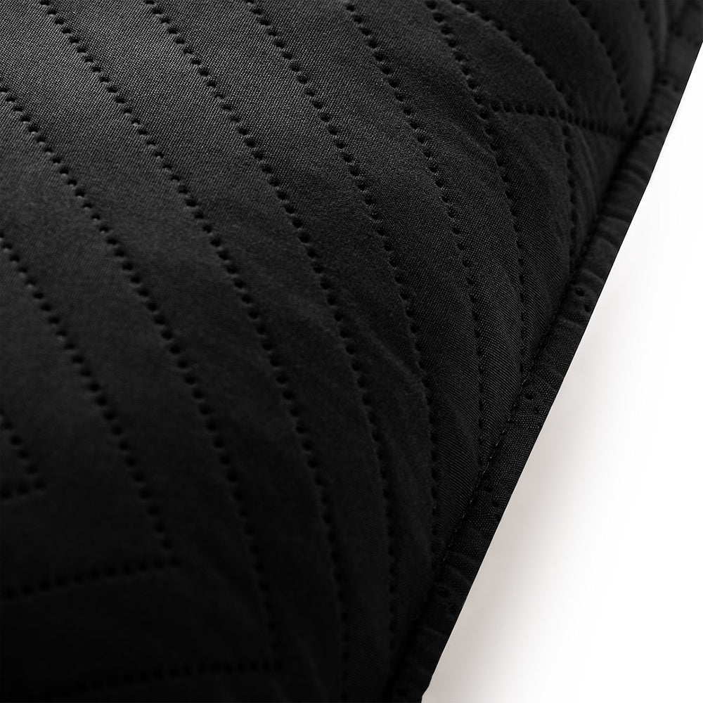 Set 2 huse perne decorative matlasate stil modern, Softa, 70 g/m2, Negru