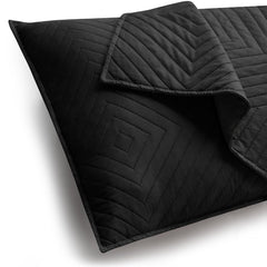 Set 2 huse perne decorative matlasate stil modern, Softa, 70 g/m2, Negru