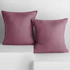 Set 2 huse perne decorative matlasate stil modern, Softa, 70 g/m2, Mauve