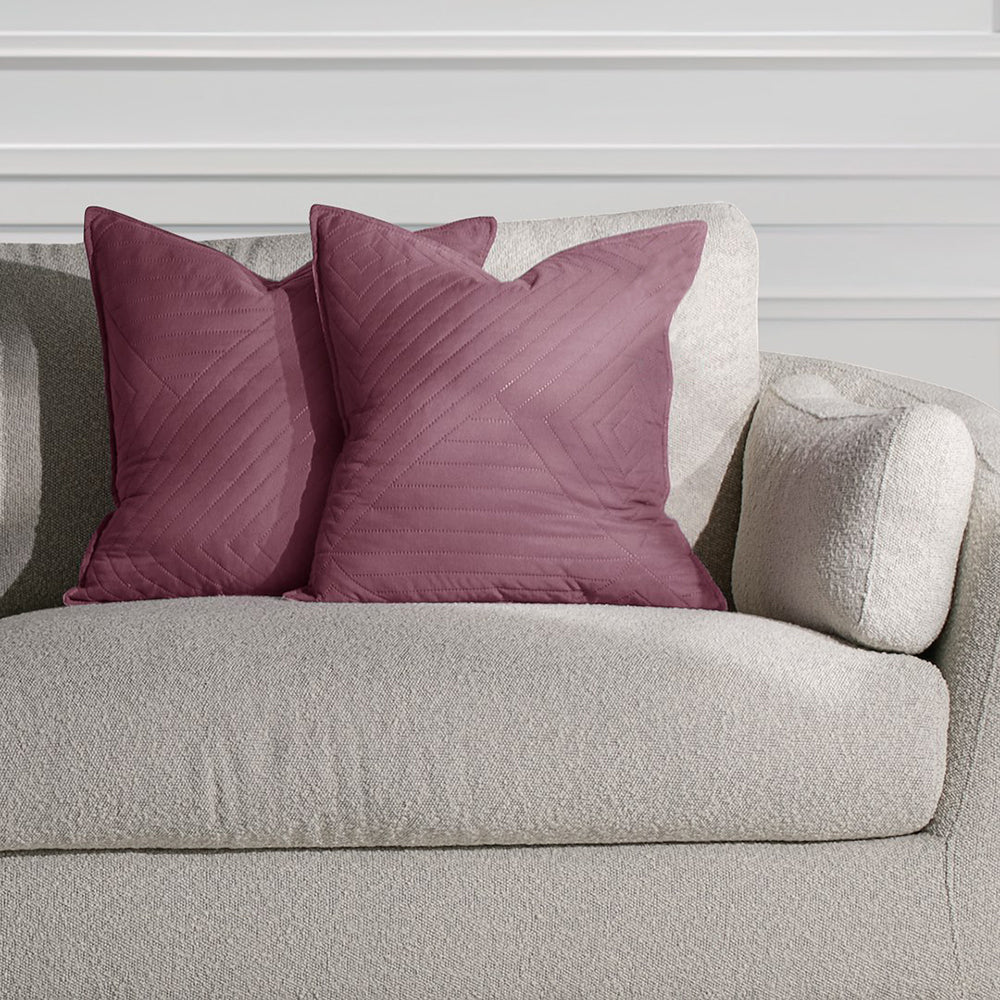 Set 2 huse perne decorative matlasate stil modern, Softa, 70 g/m2, Mauve