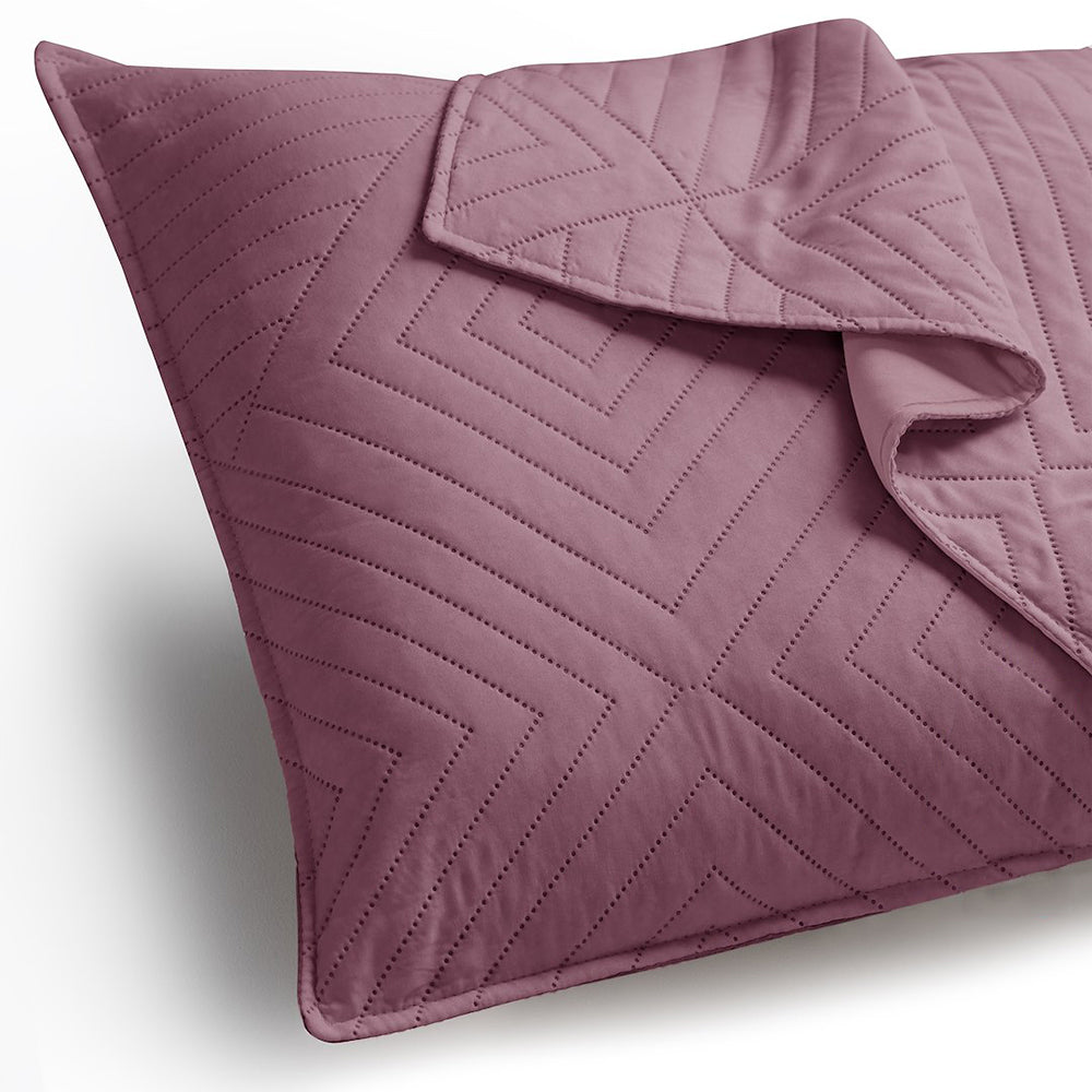 Set 2 huse perne decorative matlasate stil modern, Softa, 70 g/m2, Mauve