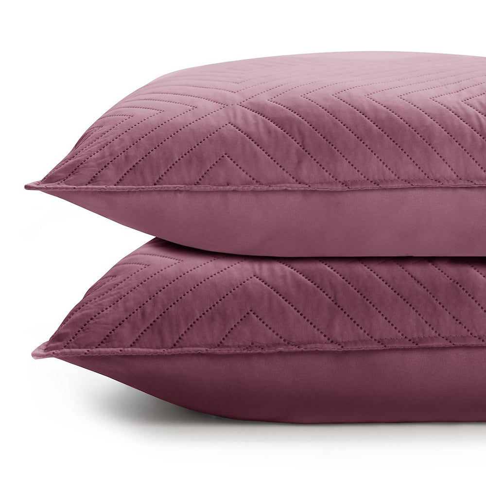 Set 2 huse perne decorative matlasate stil modern, Softa, 70 g/m2, Mauve