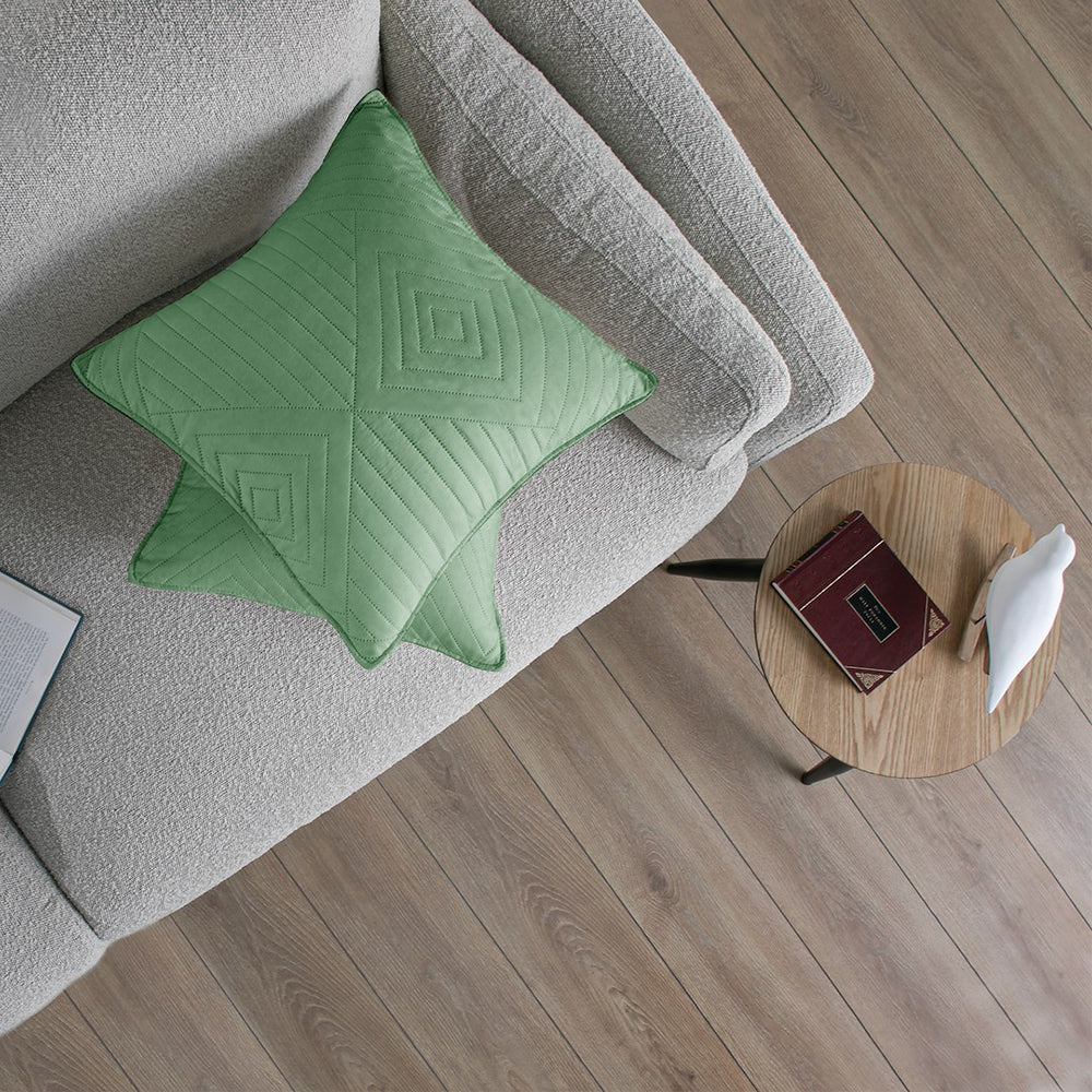 Set 2 huse perne decorative matlasate stil modern, Softa, 70 g/m2, Verde jad