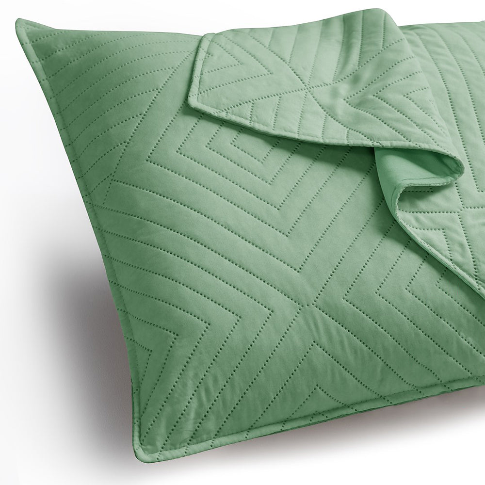 Set 2 huse perne decorative matlasate stil modern, Softa, 70 g/m2, Verde jad