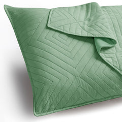 Set 2 huse perne decorative matlasate stil modern, Softa, 70 g/m2, Verde jad