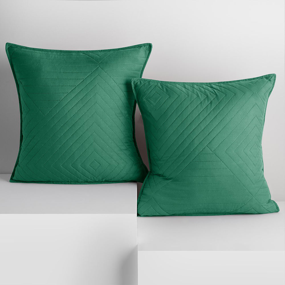 Set 2 huse perne decorative matlasate stil modern, Softa, 70 g/m2, Viridian
