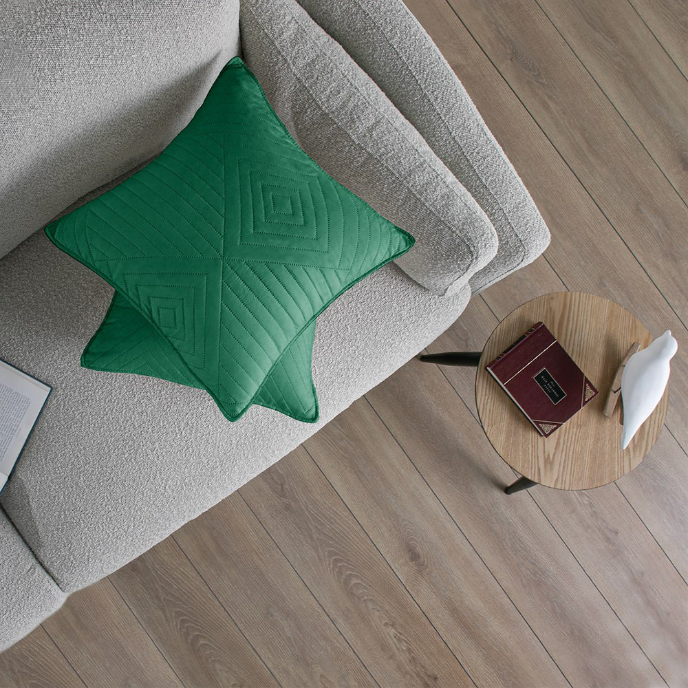 Set 2 huse perne decorative matlasate stil modern, Softa, 70 g/m2, Viridian