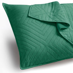 Set 2 huse perne decorative matlasate stil modern, Softa, 70 g/m2, Viridian