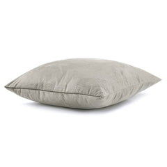 Set 2 huse perne decorative din catifea model pene de paun, 220 g/m2, Cappuccino