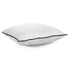 Set 2 huse perne decorative din catifea stil modern, Velvet, 220 g/m2, Alb