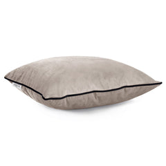 Set 2 huse perne decorative din catifea stil modern, Velvet, 220 g/m2, Bej