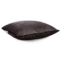 Set 2 huse perne decorative din catifea stil modern, Velvet, 220 g/m2, Maro
