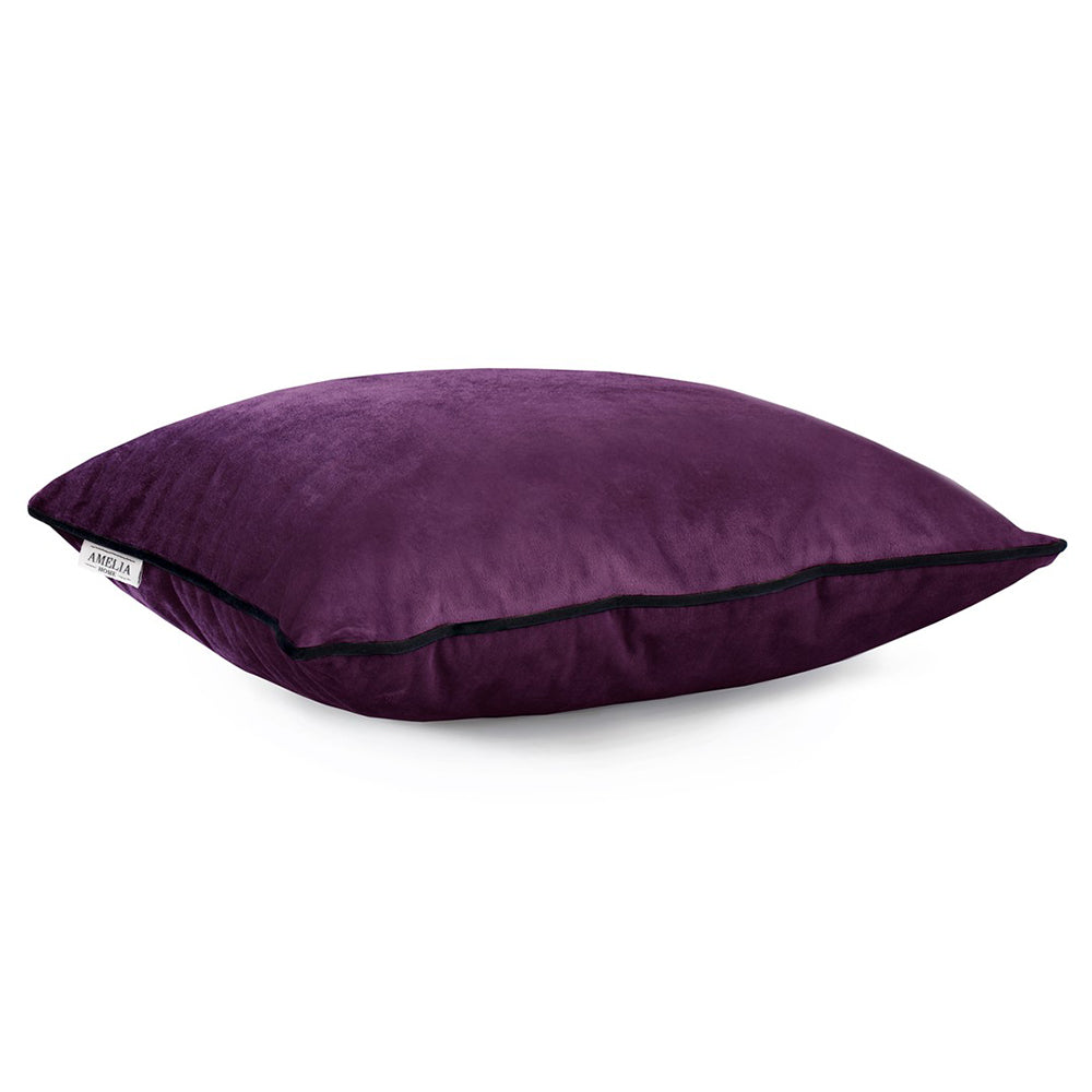Set 2 huse perne decorative din catifea stil modern, Velvet, 220 g/m2, Mov