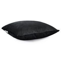 Set 2 huse perne decorative din catifea stil modern, Velvet, 220 g/m2, Negru