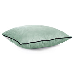 Set 2 huse perne decorative din catifea stil modern, Velvet, 220 g/m2, Vernil