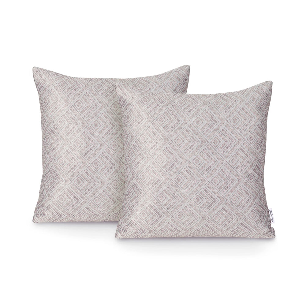 Set 2 huse perne decorative cu fermoar, Caspe, densitate 230 g/m2, Gri deschis