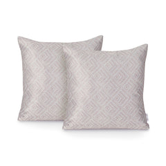 Set 2 huse perne decorative cu fermoar, Caspe, densitate 230 g/m2, Gri deschis
