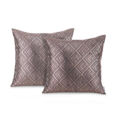 Set 2 huse perne decorative cu fermoar, Caspe, densitate 230 g/m2, Roz