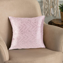 Set 2 huse pernute decorative cu fermoar, Navia, Roz pudrat