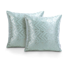 Set 2 huse pernute decorative cu fermoar, Navia, Verde menta