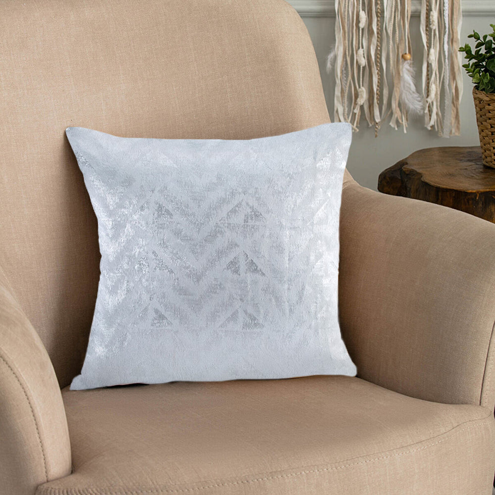 Set 2 huse pernute decorative cu fermoar, Navia, Gri deschis