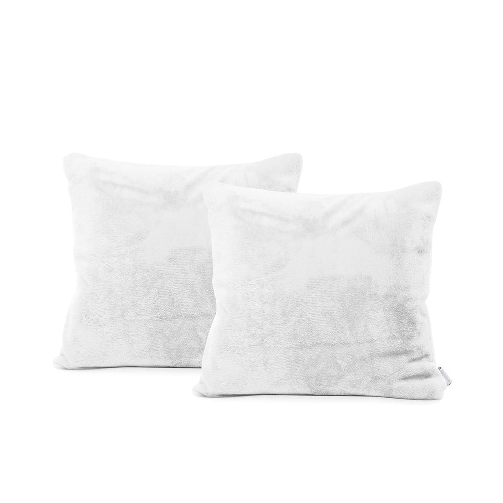 Set 2 huse perne decorative stil clasic, 240 g/m2, Mic, Alb