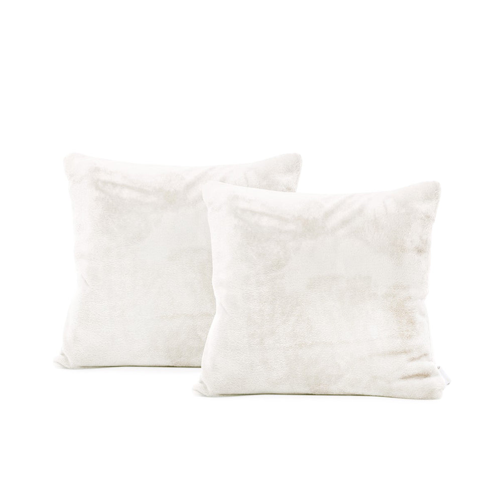 Set 2 huse perne decorative stil clasic, 240 g/m2, Mic, Bej