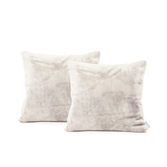 Set 2 huse perne decorative stil clasic, 240 g/m2, Mic, Crem