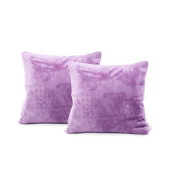 Set 2 huse perne decorative stil clasic, 240 g/m2, Mic, Lila