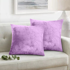Set 2 huse perne decorative stil clasic, 240 g/m2, Mic, Lila