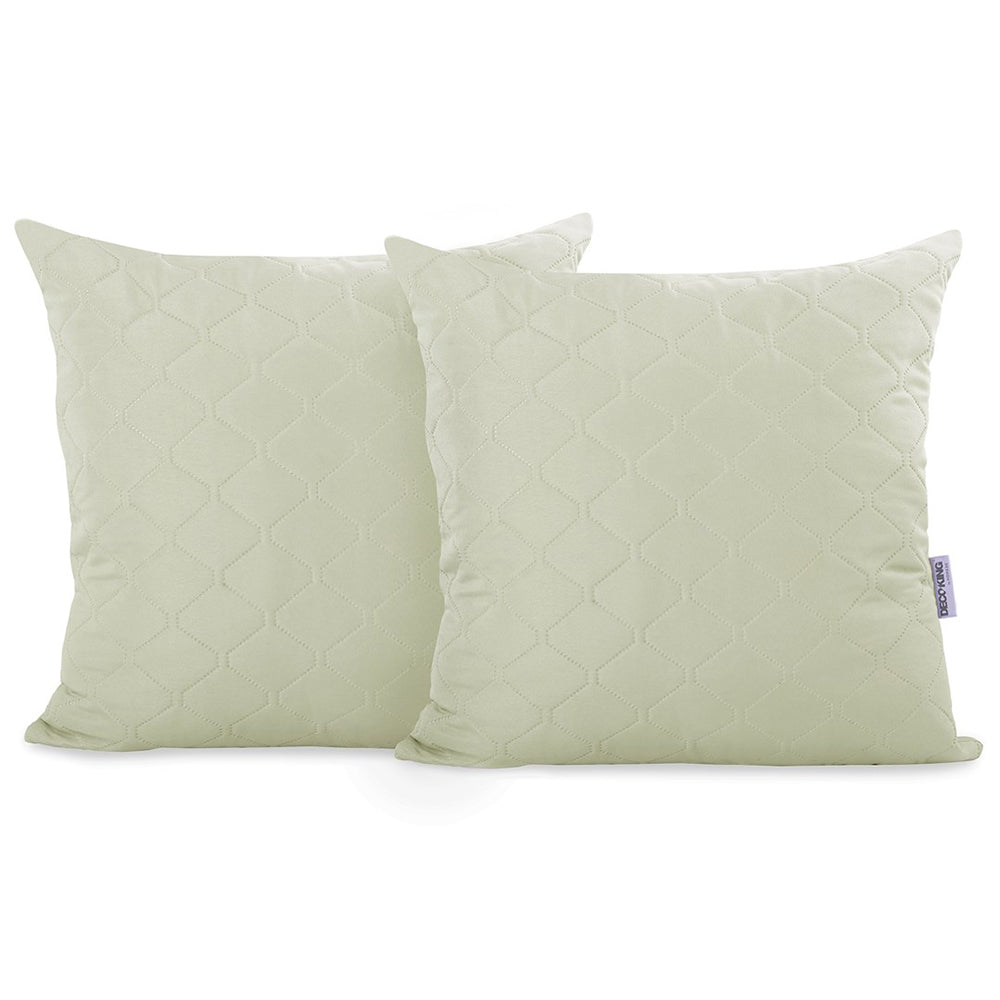 Set 2 huse perne decorative matlasate, Axel, 70 g/m2, Bej