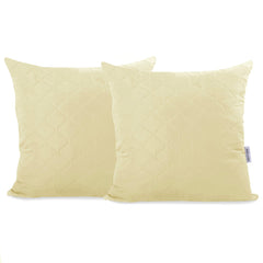 Set 2 huse perne decorative matlasate, Axel, 70 g/m2, Crem