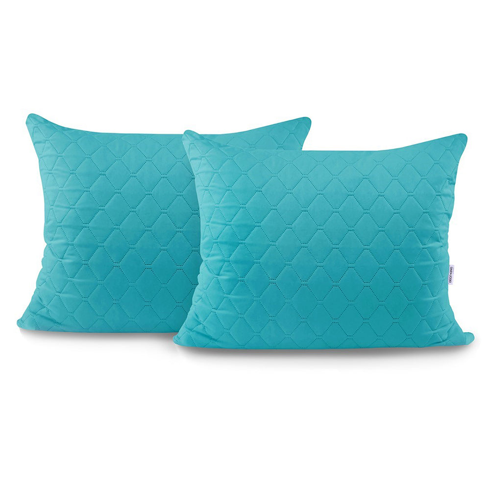 Set 2 huse perne decorative matlasate, Axel, 70 g/m2, Albastru