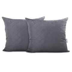 Set 2 huse perne decorative matlasate, Axel, 70 g/m2, Gri inchis