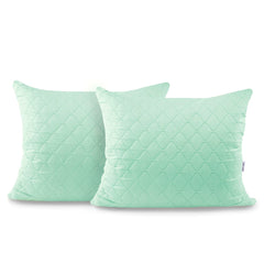 Set 2 huse perne decorative matlasate, Axel, 70 g/m2, Verde menta