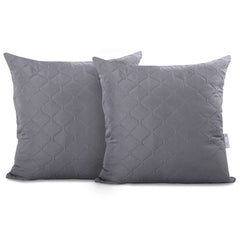 Set 2 huse perne decorative matlasate, Axel, 70 g/m2, Gri