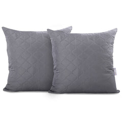 Set 2 huse perne decorative matlasate, Axel, 70 g/m2, Gri inchis