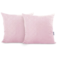 Set 2 huse perne decorative matlasate, Axel, 70 g/m2, Roz pudrat